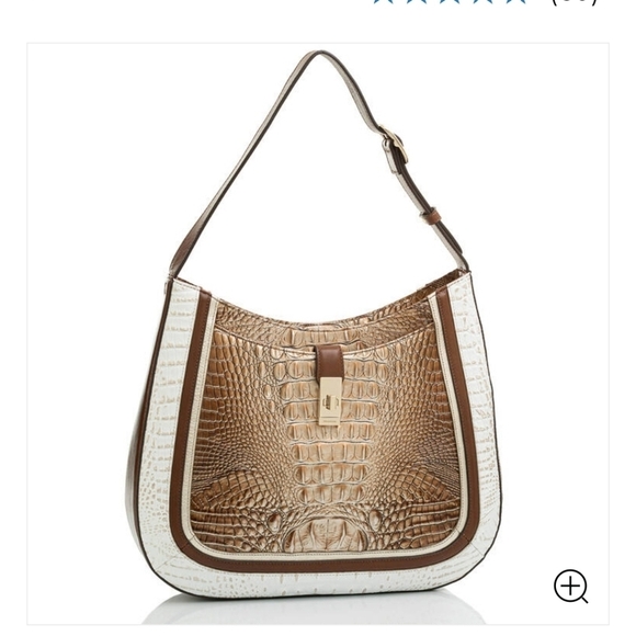 🔹️ BRAHMIN 🔹️Johanna Cappuccino Shoreham hobo shoulder bag **SOLD OUT** ✨️🤎 - Picture 3 of 11